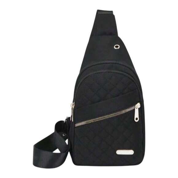 Unbranded Handbags - Quilted Black Sling Crossbody Bag